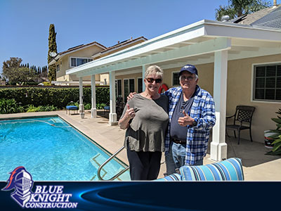 Wood Patio Covers & Pergolas Newport Beach solid roof 216