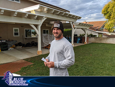 Wood Patio Covers & Pergolas Newport Beach solid roof 216